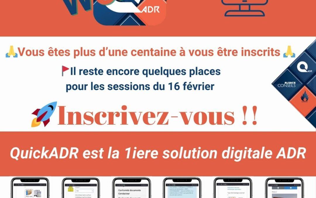 Webinair QuickADR, un succés